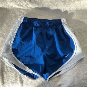 Nike Dri-Fit Shorts Blue with white trim (XS)
